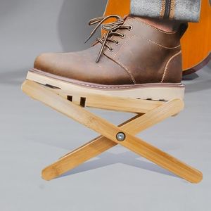 Guitar Foot Stool - Bamboo Guitar Foot Rest Support with 4 Gears Adjustable, Foldable Guitar Footstool Footrest from 4.5" to 8" for Classical Acoustic Electric Guitar Accessory