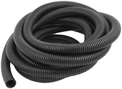 Saim Pond Hose,Corrugated Tube Black Plastic Flexible Conduit Hose Pipe Tubing for Protecting Outside Cables 20mm Inner Diameter Length 5M/16.4 Ft