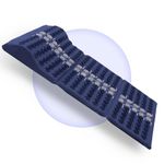 Core Asana Acupressure Mat Massager for Foot, Back, Neck Pain Relief, Reduce Stress & Tension with Inbuilt Pillow (Midnight Blue)