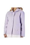 Slenderella Ladies Soft Polar Fleece Button Up Bed Jacket Floral Embroidered Detail House Coat UK 12/14 (Lilac)