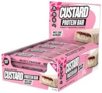 Muscle Nation White Choc Raspberry Custard Protein Bars 12 x 60g