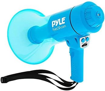 Pyle 40W Portable PA Megaphone with Alarm Siren, Adjustable Volume, Marine Grade Waterproof Construction, 1000-Yard Range, Lightweight Handheld, Requires 8 AA Batteries - Ideal for Indoor/Outdoor Use
