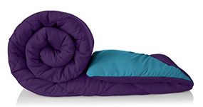 Amazon Brand - Solimo Microfibre Reversible Comforter,Single(Deep Purple And Ocean Blue,200 Gsm),tc-200