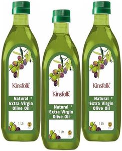 Kinsfolk Extra Virgin Olive Oil (Italian Oil) | Contains Vitamin E | Low in Saturated Fat | Natural Cooking Oil, for Dressings, Salad, and Soups - 1 Ltr ((Pack Of 3))