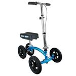 KneeRover QUAD Jr All Terrain Knee Scooter Knee Walker for Foot, Lower Leg or Ankle injury in Metallic Blue