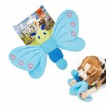 BarkButler X FOFOS Jumbo Butterfly Plush Dog Toy - Blue, Soft Toys for Dogs with Squeaker & Crinkle Paper, Ideal Dog Toys for All Adults Dogs Breeds X-Small - Medium Dogs (0-20kgs)