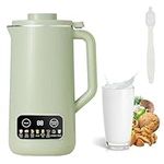 20oz/600ml Nut Milk Maker, Multi-Functional Automatic Milk Machine With 10 Blades, Plant-Based Milk Soy Peanut Butter Bean Milk Maker For Home Gym Fitness (White) (Green)