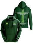 CRAZYMONK Men's Cotton Printed F1 Aston Martin Fernando Alonso Bottle Green Hoodie - L