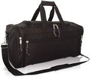 DALIX 21 Blank Sports Duffle Bag Gym Bag Travel Duffel Adjustable Strap in Black