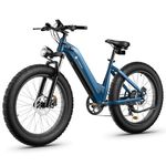 CYCROWN CycVerve Electric Bike for Adults, 1000W Motor Step-Thru Cruiser Ebike, 48V 15.6Ah Removable Battery, 45km/h Speed, Up to 120km Range, 26" x4.0 Fat Tire, Full Suspension Commuter E-Bike