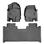 MAXLINER Floor Mats 2 Row Liner Set Grey for 2015-2018 Ford F-150 SuperCab with 1st Row Bench Seats