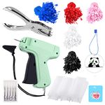 Keadic 2007Pcs Clothes Tagging Garment Kit Including Label Tagging Gun with Steel Needles, Plastic Barb Fasteners, 5 Colors Tag Hang Strings, Hole Punch for Tags Clothing Market Yard Sale and Decorate