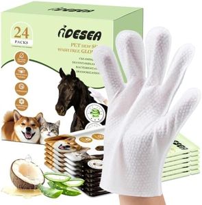 IDESEA Dog Wipes for Dogs & Cats, Individually Packed Glove Wipes, 24 Count