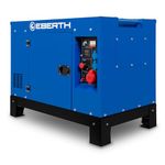 EBERTH 15000 Watt Emergency Generator Diesel Power Generator with 18.4 HP, 4-Stroke Diesel Engine, 3-Phase Power Generator with 1 x 400 V, 2 x 230 V, 1 x 12 V, Automatic Voltage Regulator AVR, Low Oil