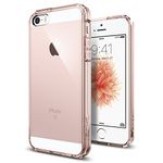 Spigen 041CS20172 Ultra Hybrid Case with Air Cushion Technology for iPhone SE / 5s / 5 - Rose Crystal