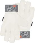 adidas Unisex-Child Match Fingersave Predator Goalie Gloves, White/Grey/Iron Metallic/Solar Red, 6