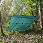 DD Hammocks - DD Tarp 3x3 - Olive Green - Lightweight, 100% Waterproof Tough Shelter with Pegs & Guy Lines for Camping Bushcraft & Hiking