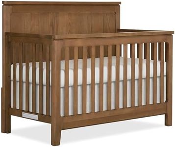 Evolur Oakley 5-in-1 Convertible Crib, Greenguard Gold Certified, Convertible Baby Crib to Toddler Bed, Daybed to Full-Size Bed, Hickory