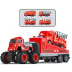 MANAKI ENTERPRISE 1:43 Fire Rescue Model-2 Truck Metal Toys Alloy Diecast Truck Set Toy, Diecast Miniature Car Model Best Birthday Gift for Kids (Multi-Model)