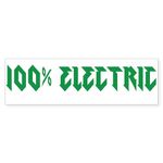 CafePress 100% Electric Green Sticker (Bumper) 10"x3" Rectangle Bumper Sticker Car Decal