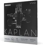 D'Addario Kaplan Vivo Violin Strings - Full Set - KV310 4/4M - Violin Strings - 4/4 Scale, Medium Tension