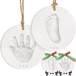 Baby Handprint Footprint Ornament Keepsake Kit - Personalized Baby Prints Ornaments for Newborn - Baby Nursery Memory Art Kit Easel - Baby Shower Gifts - Perfect Baby Registry Gift Box (Multi-Colored)