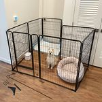 8 Panels Dog Playpen Dog Exercise Pen Heavy Duty Dog Fence Portable Puppy Cats Rabbits Playpen Indoor Outdoor (8 Panels, 39 Inch)