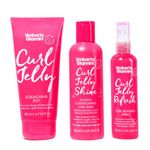 Umberto Giannini Curl Jelly Styling Trio Set - Curl Scrunching Jelly, Curl Jelly Refresh and Curl Jelly Shine Leave In Curl Conditioner