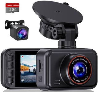 E-YEEGER Dash Cam Front and Rear, 2.5K Dual Dash Camera for Cars, 2560P Mini Car Camera, 2 inch IPS Screen, 32GB Card Included, WDR Night Vision, 24 Hours Parking Monitor, G-Sensor, Support 256 GB Max