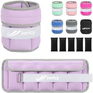 Adjustable Ankle Weights for Women Men 1-3 LBS 1 Pair Wrist Leg Arm Weights with Removable Weight, Strength Training Weight for Jogging, Walking, Running, Fitness, Gym Workout, Purple