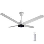 Colorbot Stella Quad1200 mm 4 Blade Designer BLDC Ceiling Fans with Remote Control | BEE 5 Star Rated | High Speed | Power Saver | 100% Copper Winding | Noiseless | 2+2 Year Warranty (Arctic white)