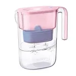 Waterdrop Alkaline Elfin 5-Cup Water Filter Pitcher with 1 Filter, Healthy, Clean & Toxin-Free Mineralized Alkaline Water (100 Gallons), Up to PH 9.5, BPA Free, Pink