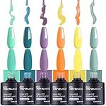 PARAMISS Gel Nail Polish set 6 colours gel nail polishes kit UV Gel Nail Polish Kit Soak Off LED UV Gel Nail Art Manicure Kit Nail Gel Polish Gel