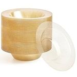 MATANA 25 Premium Clear Hard Plastic Bowls with Gold Glitter, 360ml - Sturdy & Reusable - Soup Bowls, Dessert Bowls for Weddings, Birthdays, Picnic, Buffet, Catering, Parties