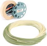 Maxcatch Fly Line Weight Forward WF2/3/4/5/6/7/8F 80-100F with 2 Welded Loop Special Design for Fly Fishing(Trout LT(Beige/Sage),WF6F-90ft)