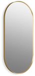 Kohler Essential Capsule Decorative Mirror for Wall - 20" x 40" Brushed Gold Frame with Silver Coated Glass - Mirror for Bathroom, Living Room, Bedroom - Premium Metal with Timeless Design 26051-BGL