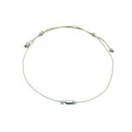 DARSHRAJ 925 Sterling Silver Pipe Handmade Thread Anklet|Nazariya For Girls|Women (Pipe White Thread)