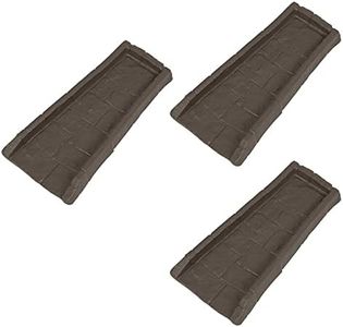 Suncast Decorative Home Splash Rain Gutter Drain Block Heavy-Duty Replacement Guard to Prevent Soil Erosion and Rain Washouts, Java (3 Pack)