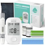 VivaGuard Blood Glucose Monitor Kit Voice Broadcast,1 Glucose Meter 1 Lancing Device 100 Glucometer Strips 100 30G Lancets,Blood Sugar Diabetes Testing Kit for Home use with Carrying Case,No Coding