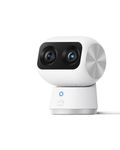 eufy Security Indoor Cam S350, Dual Cameras, 4K UHD Resolution Security Camera with 8× Zoom and 360° PTZ, Human/Pet AI, Ideal for Baby Monitor/Pet Camera/Home Security, Dual-Band Wi-Fi 6, Plug in