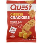 Quest Nutrition Cheese Crackers, Cheddar Blast, High Protein, Low Carb, Made with Real Cheese, 12 Count (1.06 oz bags)