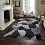 Rugs4Sale 4cm Thick Pile Super Soft Shaggy Modern Area Living Room 3D Pattern Non-Shedding. Ideal For Bedroom, Hall, Kids Baby Room, Indoor & Outdoor Rugs Hallway Runners Carpet Mat(160x230cm)