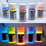 Glow in the dark waterbased acrylic Paint 5 colours Each 30gm Total 150gm