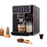 Wonderchef Regenta Fully Automatic Coffee Machine | For brewing Americano, Cappuccino, Latte, Macchiato, Flat White, Espresso | Bean-To-Cup Coffee at 19 bar pressure