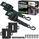 Ford Only – Rhino USA Integrated Cargo Magic Bed-Mounted Retractable Ratchet Straps (2PK) for Ford F150 (2015+) & F250 (2017+) – BoxLink Compatible, 360° Swivel, Heavy-Duty Tie Downs