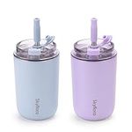 Kids Tumbler with Straw 2 Pack, 12 