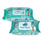 GLIDER Baby Wipes with Lid/Flip-top(100 Wipes/Pack) (Pack of 2 (200 Wipes))