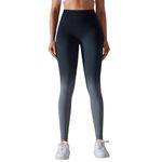 XFyt Premium High Waist Yoga Pants for Women | Seamless Comfortable Leggings (Cosmic Black,Small)