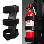 Car Roll Bar Fire Extinguisher Mount Holder Replacement for Jeep Wrangler CJ YJ TJ LJ JK JKU JL JLU, Polaris Ranger RZR General RS1, Can Am Maverick X3 & More - Adjustable Extinguisher Mount Strap