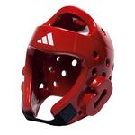 adidas Unisex's WT Taekwondo Martial Arts Dipped Foam Head Guard Protector, Red, Medium